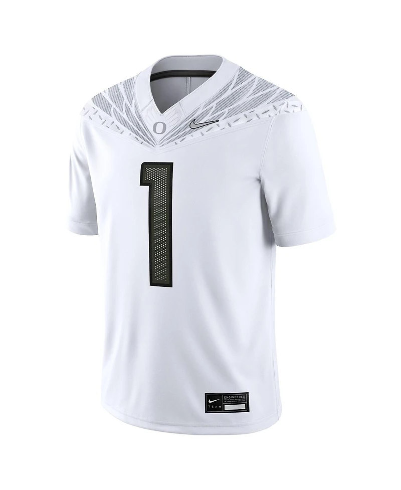 Nike Men's 1 White Oregon Ducks Game Jersey