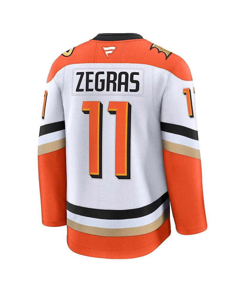 Fanatics Men's Trevor Zegras White Anaheim Ducks Away Premium Jersey