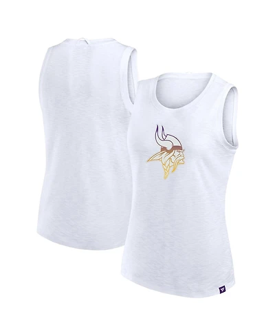 Fanatics Women's White Minnesota Vikings Slub Tank Top