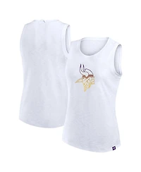 Fanatics Women's White Minnesota Vikings Slub Tank Top