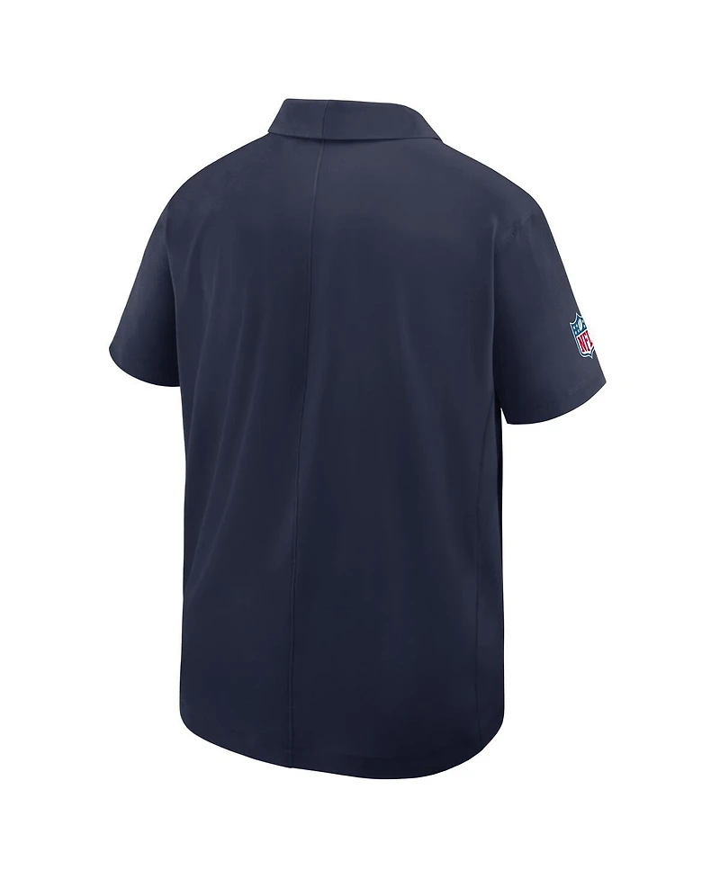 Nike Men's Navy Dallas Cowboys Sideline City Pride Woven Performance Polo Shirt