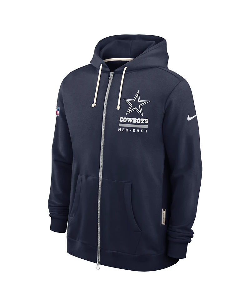 Nike Men's Navy Dallas Cowboys Sideline Utility Player Performance Full-Zip Hoodie