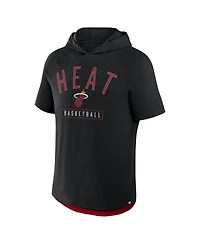 Fanatics Men's Black Miami Heat Pass Legend Raglan Hoodie T-Shirt