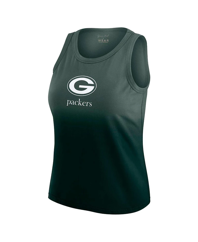 Wear by Erin Andrews x Gracie Women's Hunt Green Bay Packers Ombre Tank Top