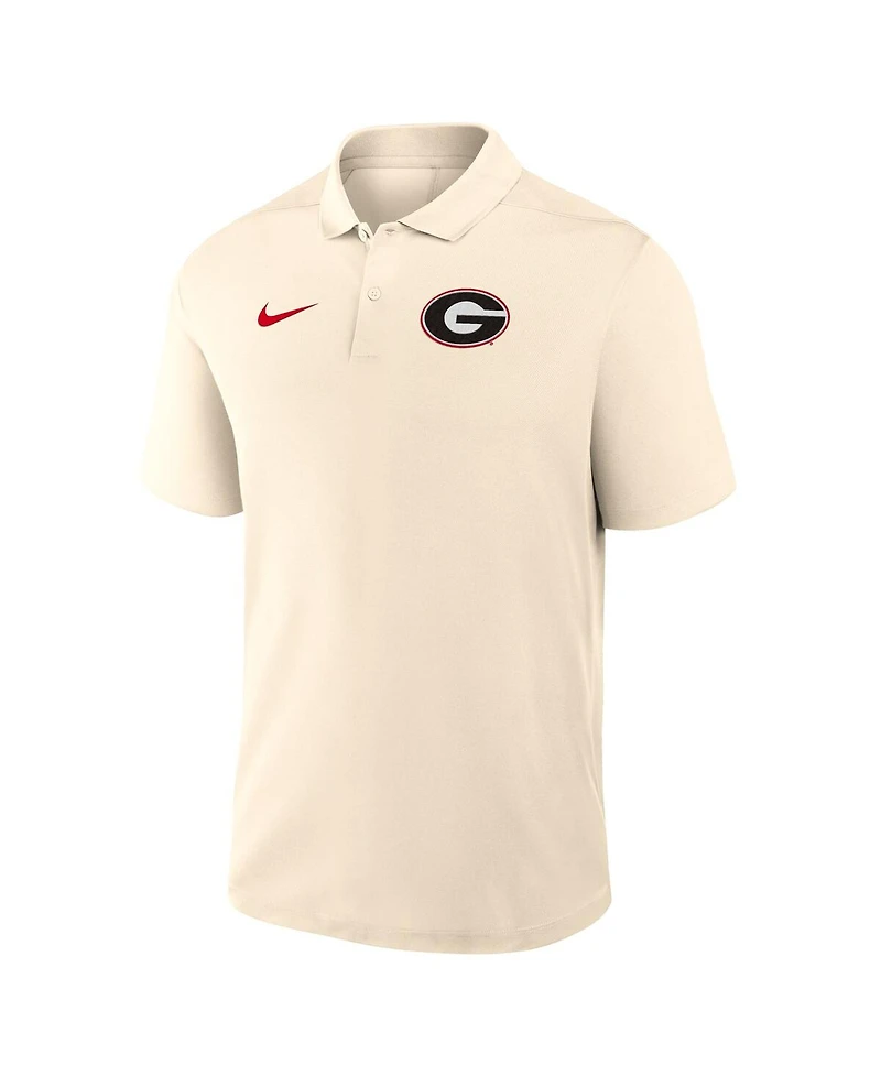 Nike Men's Tan Georgia Bulldogs Primary Logo Victory Performance Polo Shirt