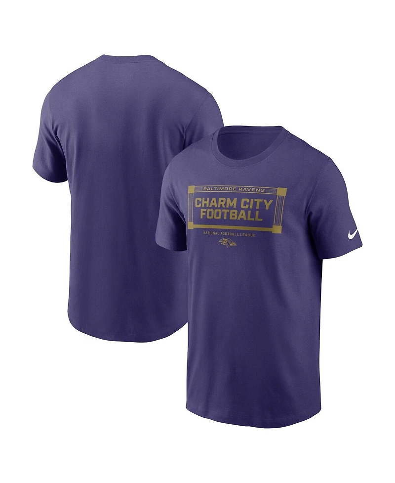 Nike Men's Purple Baltimore Ravens Primetime Local Essential T-Shirt