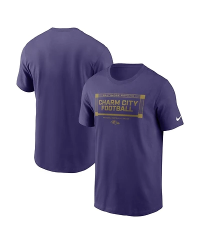 Nike Men's Purple Baltimore Ravens Primetime Local Essential T-Shirt