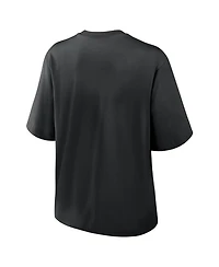 Nike Women's Black Las Vegas Raiders Essential Script Relaxed Boxy T-Shirt