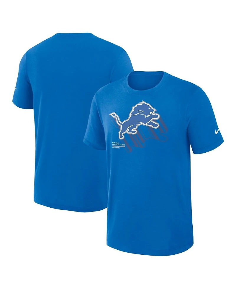 Nike Men's Blue Detroit Lions Left End Run Slub Performance T-Shirt