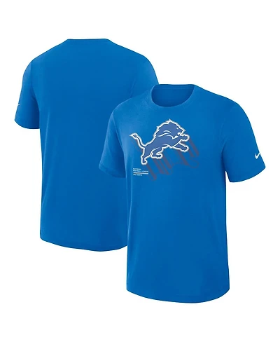 Nike Men's Blue Detroit Lions Left End Run Slub Performance T-Shirt