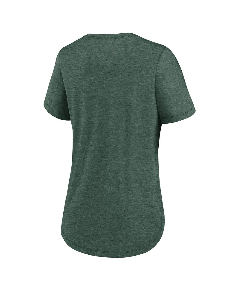 Nike Women's Green Green Bay Packers Script Tri-Blend T-Shirt