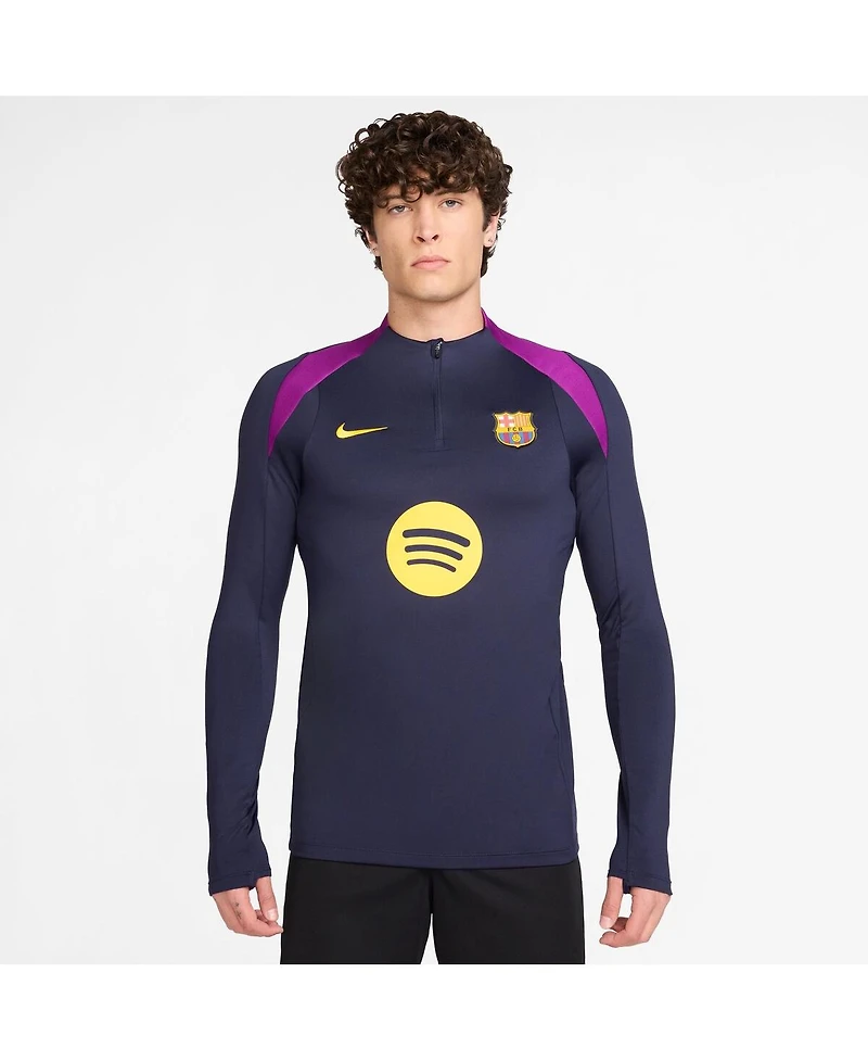 Nike Men's Purple Barcelona 2025/26 Strike Drill Quarter-Zip Long Sleeve Performance Sweatshirt