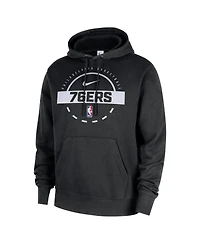 Nike Men's Black Philadelphia 76ers 2025/26 Authentic Practice Club Pullover Hoodie