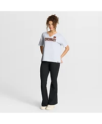 Fanatics Women's White Cincinnati Bengals Redzone Slub Boxy T-Shirt