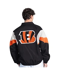 Starter Men's Black Cincinnati Bengals Yard Line Full-Zip Jacket