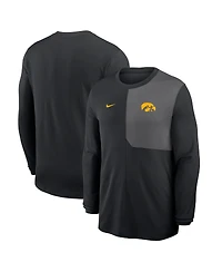 Nike Men's Black Iowa Hawkeyes 2025 Sideline Coach Uv Performance Long Sleeve T-Shirt