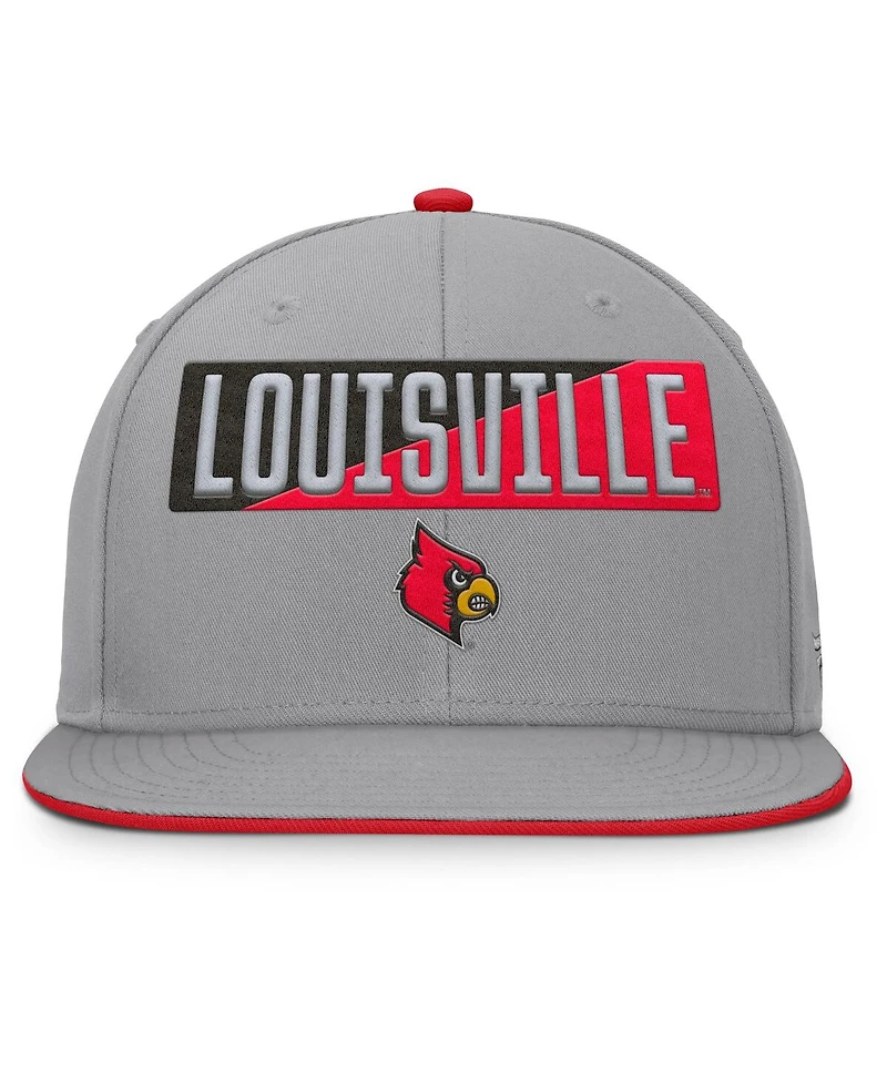 Fanatics Men's Gray Louisville Cardinals Duo Snapback Hat