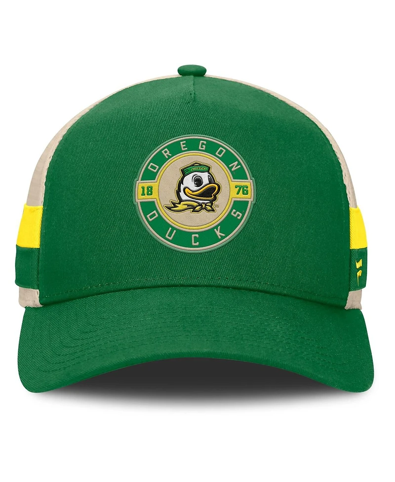 Fanatics Men's Green/Cream Oregon Ducks Prestige Trucker Adjustable Hat