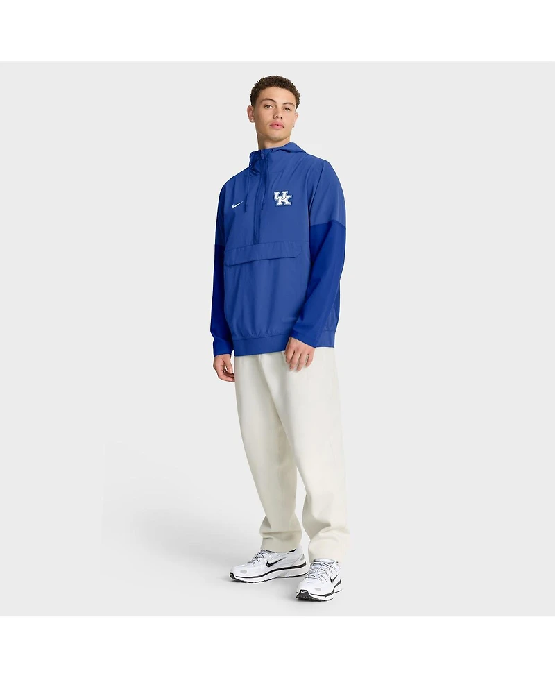 Nike Men's Royal Kentucky Wildcats Anorak Half-Zip Hoodie Jacket