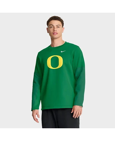 Nike Men's Green Oregon Ducks 2025 Sideline Coach Performance Long Sleeve T-Shirt