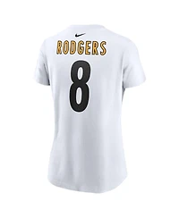 Nike Women's Aaron Rodgers White Pittsburgh Steelers Name Number T-Shirt