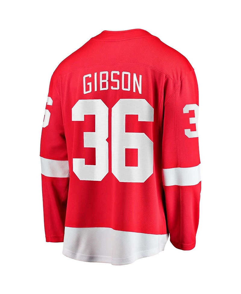 Fanatics Men's John Gibson Red Detroit Wings Home Breakaway Jersey
