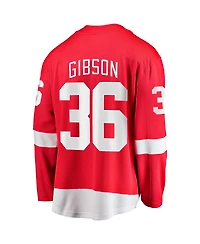 Fanatics Men's John Gibson Red Detroit Wings Home Breakaway Jersey