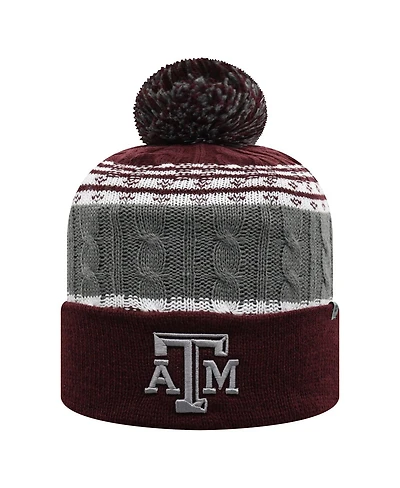 Top of the World Men's Maroon Texas A&M Aggies Altitude Cuffed Pom with Knit Hat
