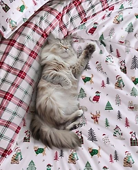 Levtex Home Meowy Christmas Reversible -Pc. Duvet Cover Set