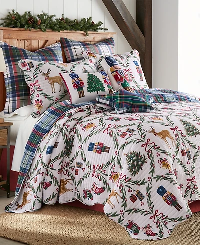 Levtex Home Festive Nutcrackers Reversible 3-Pc. Quilt Set