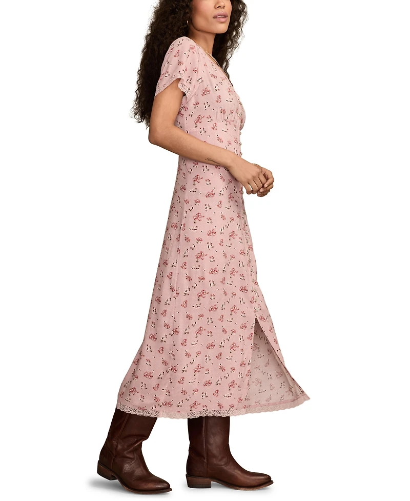 Lucky Brand Women's Simone Floral-Print Midi Dress
