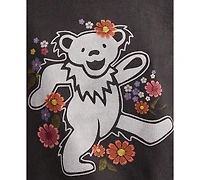 Lucky Brand Women's Grateful Dead Flower Bear Classic Crew Neck T-shirt