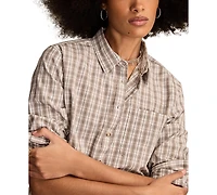 Lucky Brand Women's Boyfriend Button Down Shirt
