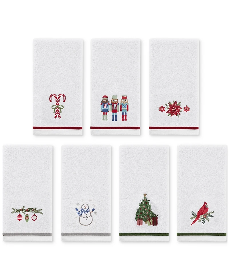 Decor Studio Holiday Candy Canes Turkish Cotton 2-Pc. Hand Towel Set, 16" x 28"