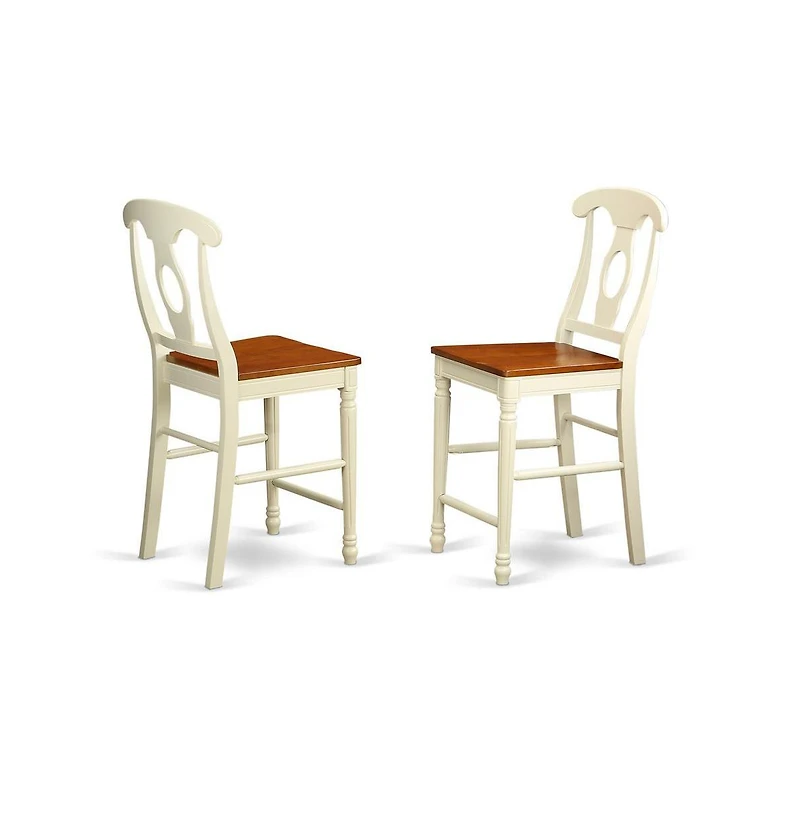 East West Furniture 5 Pc counter height Dining room set-pub Table and 4 Kitchen bar stool