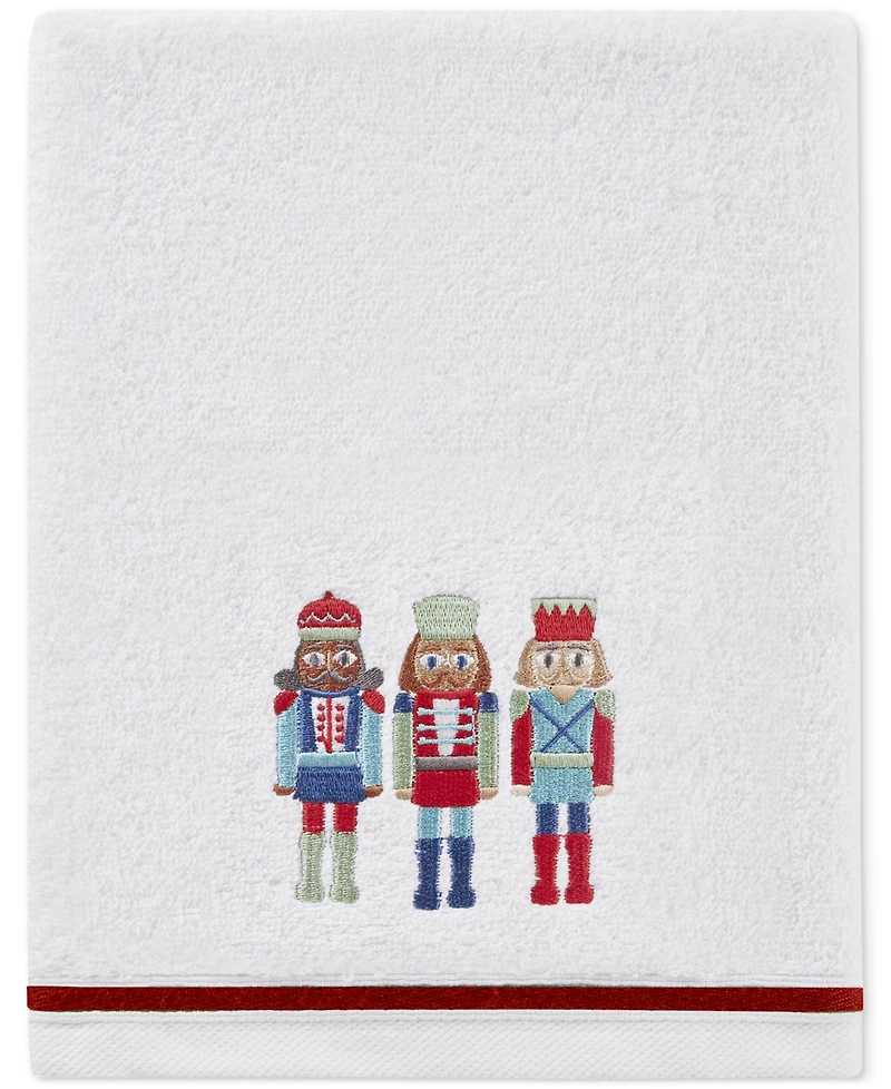 Decor Studio Holiday Nutcrackers Turkish Cotton 2-Pc. Hand Towel Set, 16" x 28"