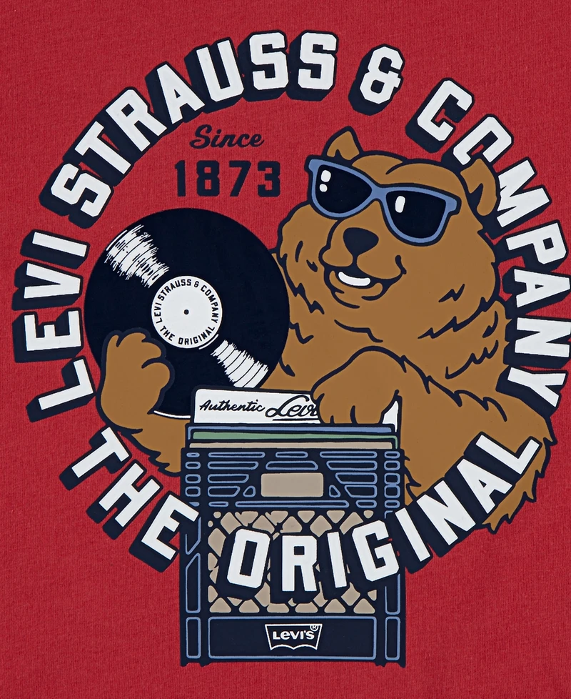 Levi's Big Boys Play That Record Short Sleeve T-Shirt