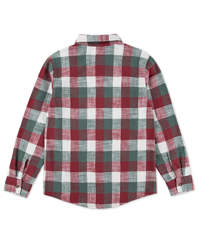 Levi's Big Boys Buffalo Checkered Flannel Long Sleeve Shirt