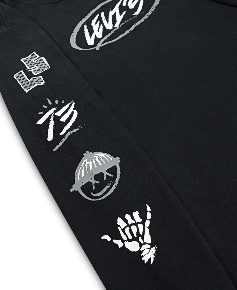 Levi's Big Boys Skater Doodle Long Sleeve T-Shirt
