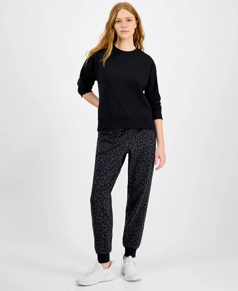 Id Ideology Women's Crewneck Vented-Hem Sweatshirt, Macy's Exclusive