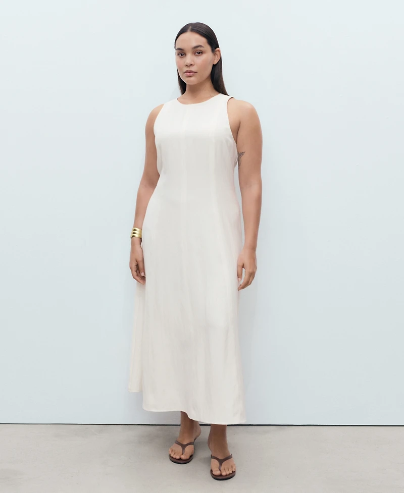 Mango Women's Flared Midi-Dress