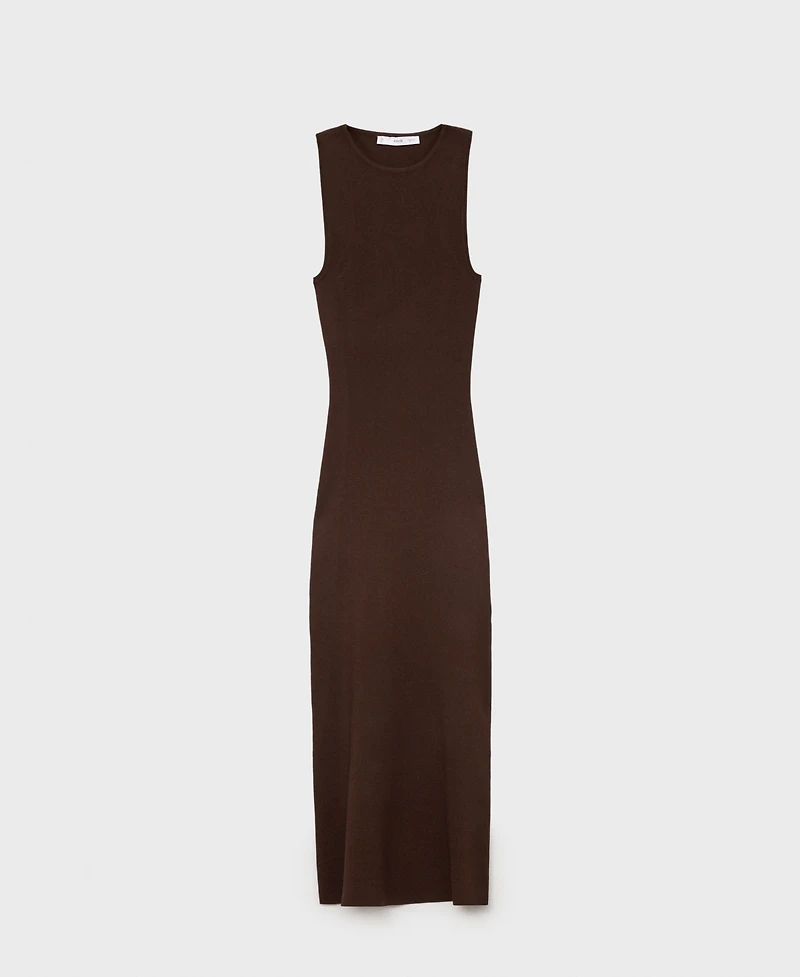 Mango Women's Halter-Neck Knitted Dress