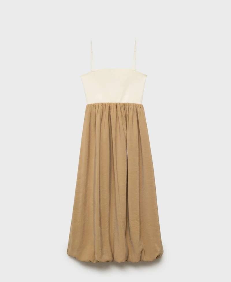 Mango Women's Combined Knitted Balloon Dress