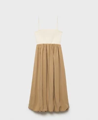 Mango Women's Combined Knitted Balloon Dress