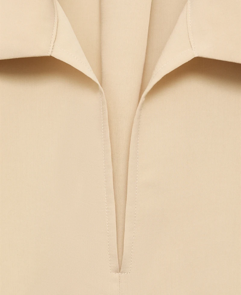 Mango Women's Oversized Three-Quarter Sleeve Shirt