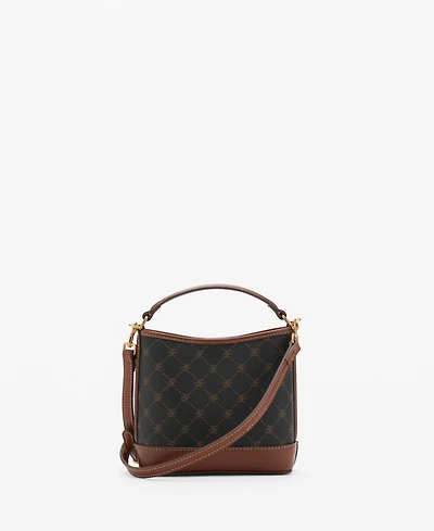 Mango Women's Contrast Print Bucket Bag