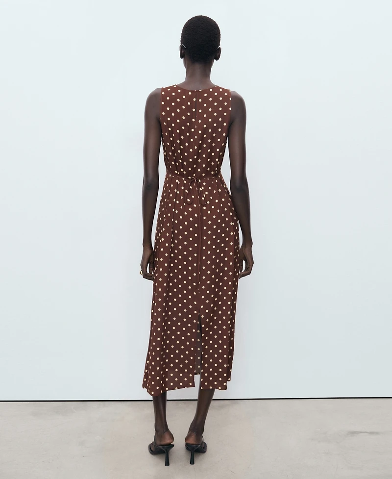 Mango Women's Polka Dot Midi Dress