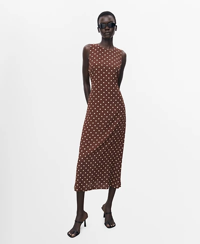 Mango Women's Polka Dot Midi Dress