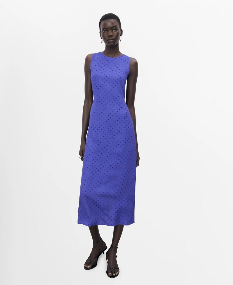 Mango Women's Polka Dot Midi Dress