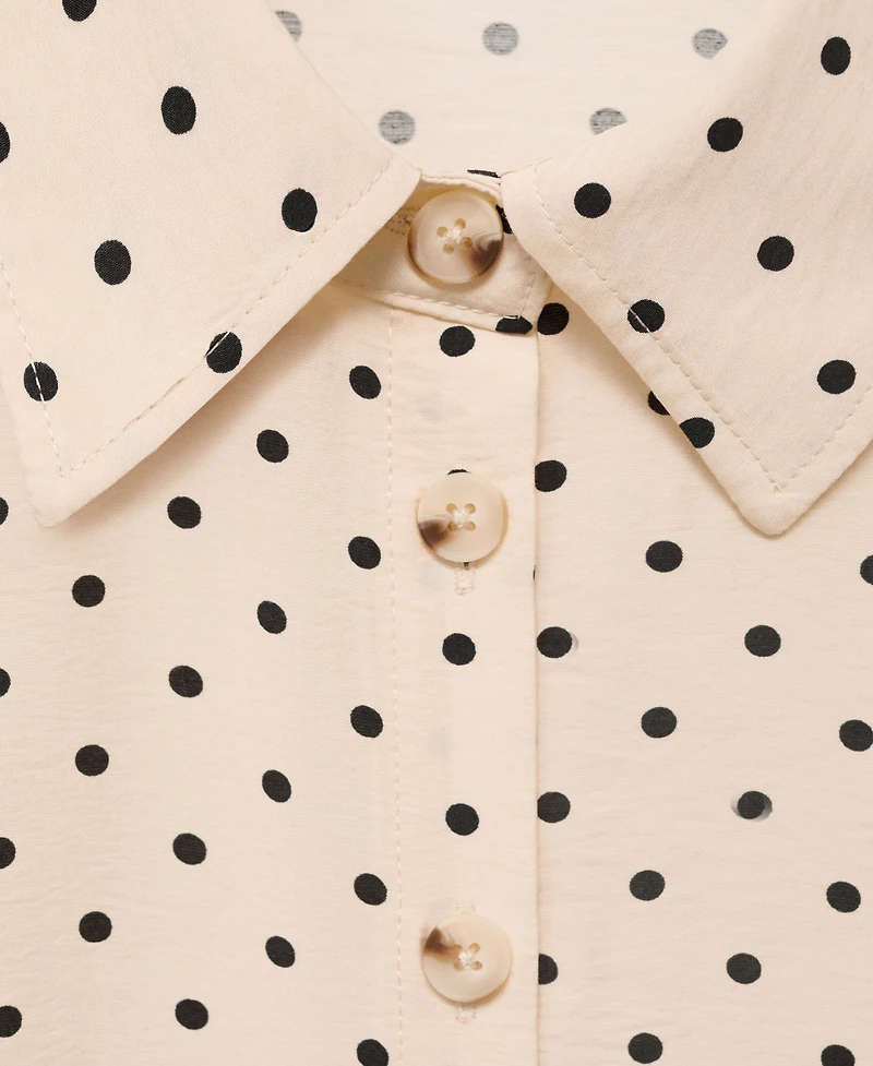 Mango Women's Polka Dot Shirt Dress